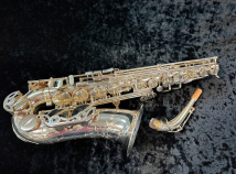 Beautiful Silver Plated Buffet Senzo Alto Saxophone, Serial #42223